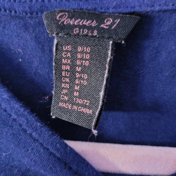Forever 21 Girls Dress 9/10 Blue - Picture 3 of 3